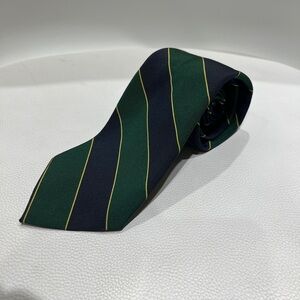 Brooks Brothers Green and Navy Striped Tie